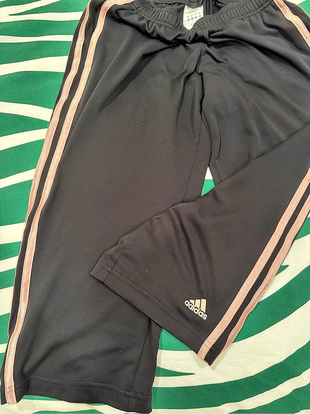 adidas Athletic Jogger Pants in Black & Pink